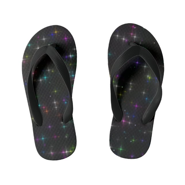 Funkelnd Multicolor-Sterne Kinderbadesandalen (Fußbett)