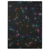 Funkelnd Multicolor-Sterne Klemmbrett (Rückseite)