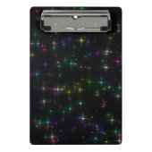 Funkelnd Multicolor-Sterne Mini Klemmbrett (Vorderseite)