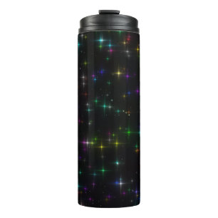 Funkelnd Multicolor-Sterne Thermosbecher