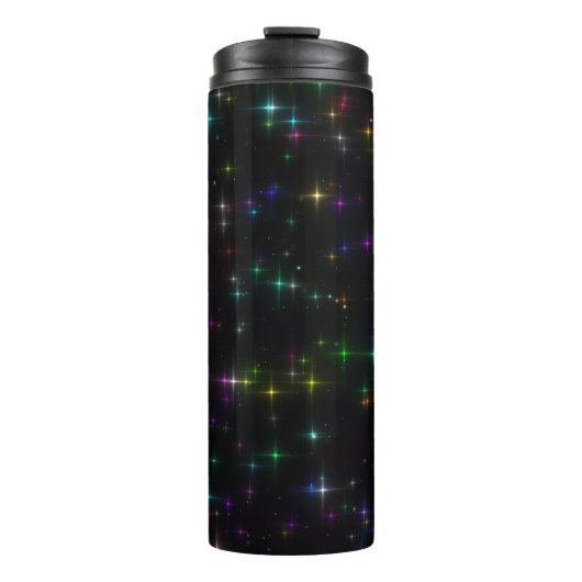 Funkelnd Multicolor-Sterne Thermosbecher (Vorderseite)
