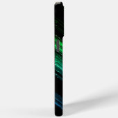 Funkelnd Neon aqua grün Zickzack Monogram Case-Mate iPhone Hülle (Rückseite / Rechts)