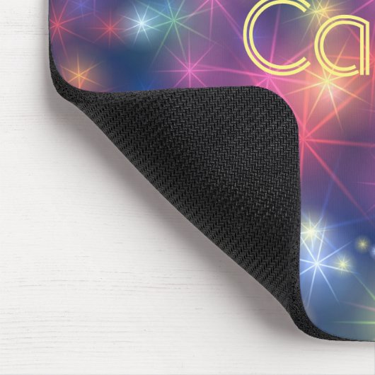 Funkelnd Neon Lights Bokeh Personalisiert Mousepad (Ecke)