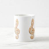 Funkelnd orange Musiknote Kaffeetasse (Mittel)
