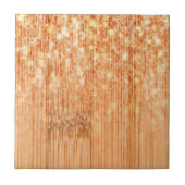 Funkelnd orangefarbener Bambusholzprint Fliese (Vorderseite)
