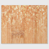 Funkelnd orangefarbener Bambusholzprint Geschenkpapier (Flach)