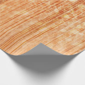 Funkelnd orangefarbener Bambusholzprint Geschenkpapier (Ecke)