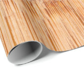 Funkelnd orangefarbener Bambusholzprint Geschenkpapier (Rolleneckpunkt)