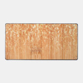 Funkelnd orangefarbener Bambusholzprint Schreibtischunterlage (Vorderseite)