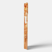 Funkelnd orangefarbener Bambusprint Monogram Case-Mate iPhone Hülle (Rückseite / Rechts)