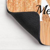 Funkelnd orangefarbener Bambusprint Monogram Mousepad (Ecke)