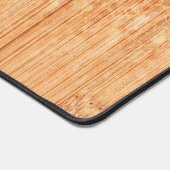 Funkelnd orangefarbener Bambusprint Monogram Schreibtischunterlage (Ecke)