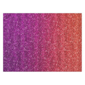 Funkelnd orangefarbener und Lila Glitzer Tischdecke (Vorderseite (Horizontal))