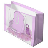 Funkelnd Ostersonnenkorb mit Blume Große Geschenktüte (Vorderseite Schrägansicht)