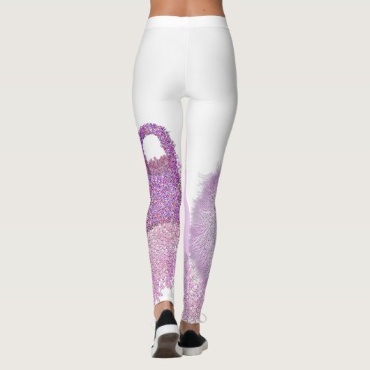 Funkelnd Ostersonnenkorb mit Blume Leggings (Rückseite)