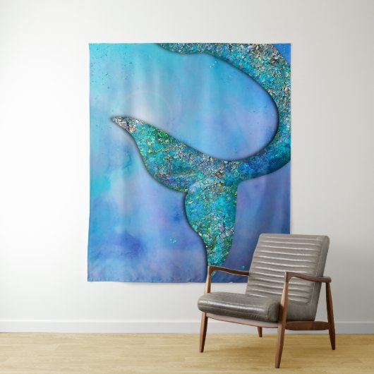 Funkelnd Ozean Meerjungfrau Fin Schwanz Magisch ve Wandteppich (Beispiel)
