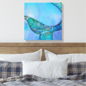 Funkelnd Ozean Meerjungfrau Fin Schwanz Verzaubert Leinwanddruck (Insitu (Schlafzimmer))
