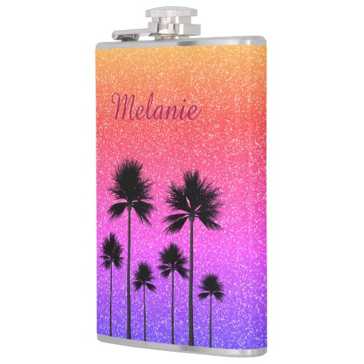 Funkelnd Palmen Flachmann (Links)