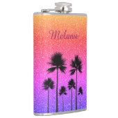 Funkelnd Palmen Flachmann (Rechts)