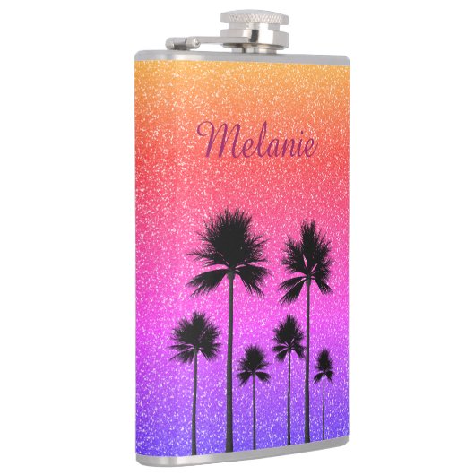 Funkelnd Palmen Flachmann (Rechts)