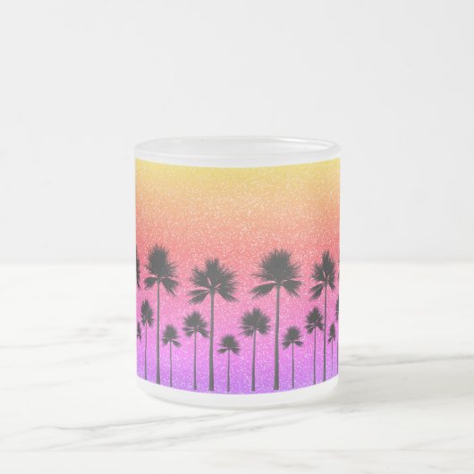 Funkelnd Palmen Mattglastasse (Mittel)