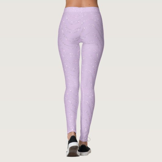 Funkelnd Pastel Lilac Leggings (Rückseite)