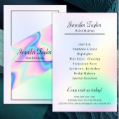 Funkelnd Pastel Makeup Künstler Holographische Gra Flyer