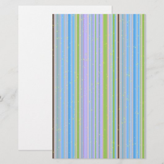 Funkelnd Pastellstreifen Briefpapier (Vorne/Hinten)