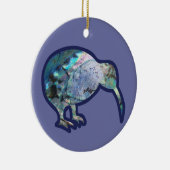 Funkelnd Pāua Color Kiwi Bird Xmas Ornament (Rechts)