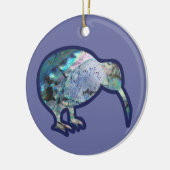 Funkelnd Pāua Color Kiwi Bird Xmas Ornament (Links)