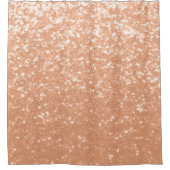 Funkelnd pfirsichfarbene Imitate Glitzern Farbe de Duschvorhang (Vorderseite)