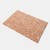 Funkelnd pfirsichfarbene Imitate Glitzern Farbe de Fußmatte (Schrägansicht)