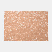 Funkelnd pfirsichfarbene Imitate Glitzern Farbe de Fußmatte (Vorderseite)