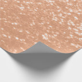 Funkelnd pfirsichfarbene Imitate Glitzern Farbe de Geschenkpapier (Ecke)