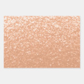 Funkelnd pfirsichfarbene Imitate Glitzern Farbe de Geschenkpapier Set (Vorderseite 3)
