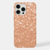 Funkelnd pfirsichfarbene Imitate Glitzern Farbe de iPhone Hülle (Rückseite)
