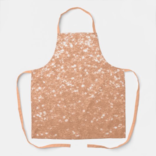 Funkelnd pfirsichfarbene Imitate Glitzern Farbe de Schürze (Vorderseite)