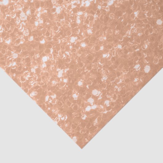 Funkelnd pfirsichfarbene Imitate Glitzern Farbe de Seidenpapier (Ausschnitt)