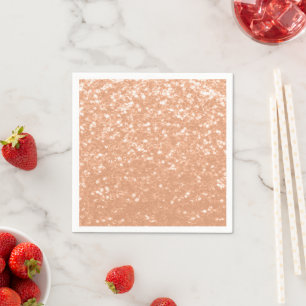 Funkelnd pfirsichfarbene Imitate Glitzern Farbe de Serviette