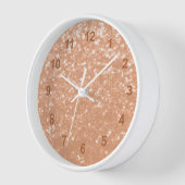 Funkelnd pfirsichfarbene Imitate Glitzern Farbe de Uhr (Winkel)