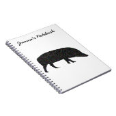 Funkelnd Pig individualisierbares Notebook Notizblock (Rechte Seite)
