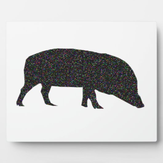 Funkelnd Pig Plaque Fotoplatte (Vorderseite)