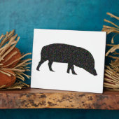 Funkelnd Pig Plaque Fotoplatte (Seite)
