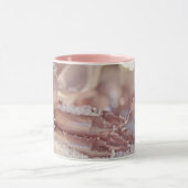 Funkelnd Pink Weihnachtsbaum und Weihnachtskerzen Tasse (Zentrum)