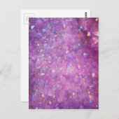 Funkelnd Pinky Lila Aura Crystals Postkarte (Vorne/Hinten)
