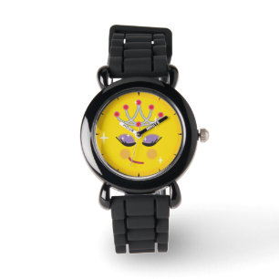 Funkelnd Princess Emoticon Armbanduhr