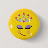 Funkelnd Princess Emoticon Button (Vorderseite)