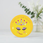 Funkelnd Princess Emoticon Einladung (Stehend Vorderseite)