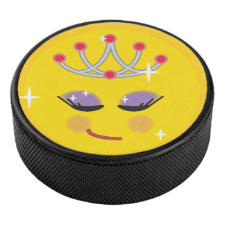 Funkelnd Princess Emoticon Eishockey Puck