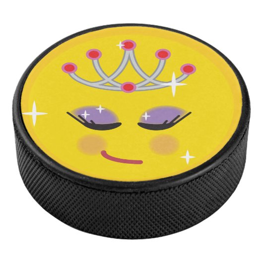 Funkelnd Princess Emoticon Eishockey Puck (3/4)